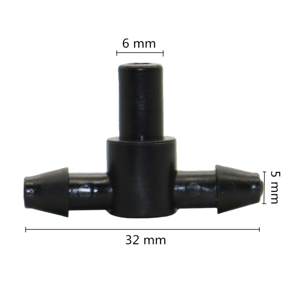 Set 5 Đầu Nối Ống Nước Chữ T 4 / 7mm 6mm