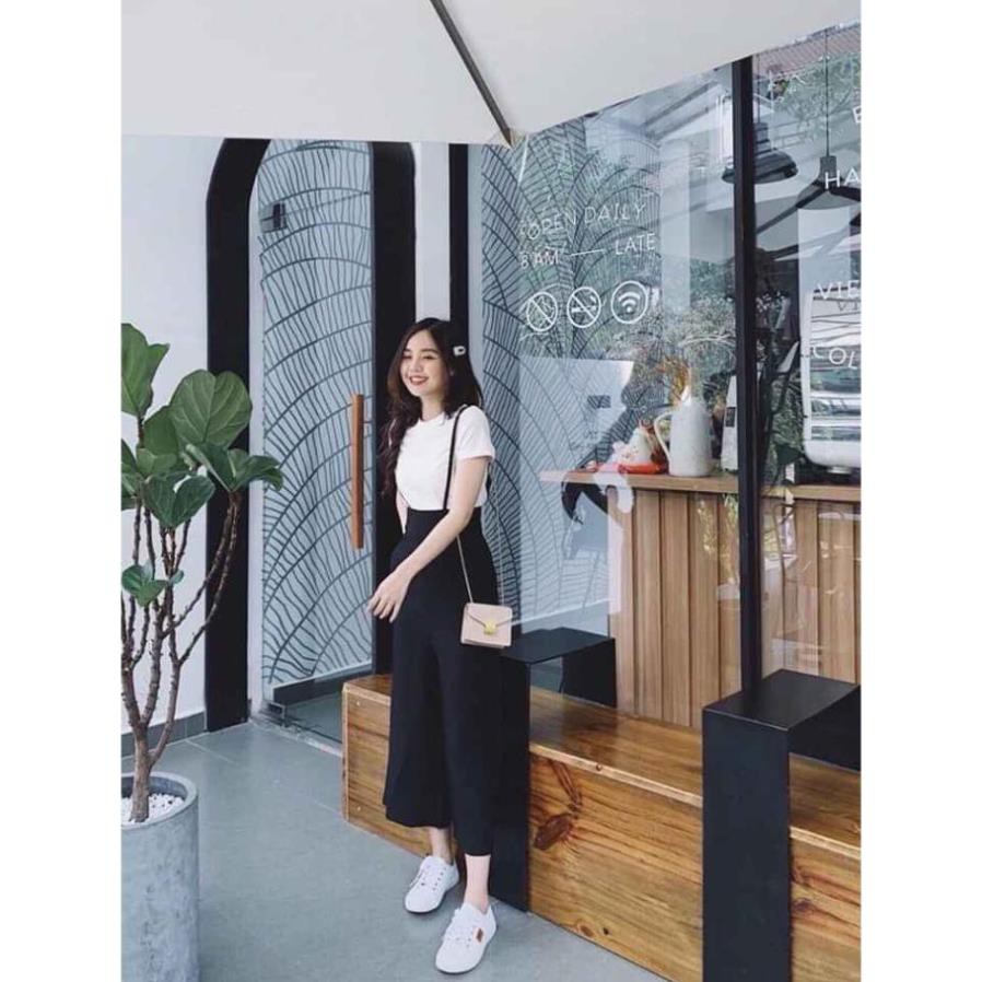 [Hàng mới về] set đồ nữ yếm ống rộng kèm áo dễ thương | BigBuy360 - bigbuy360.vn