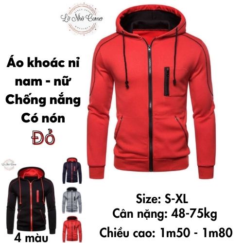 Áo khoác nỉ form rộng chống nắng có mũ, kiểu dáng rộng vừa thoải mái khi mặc phù hợp 50-75kg