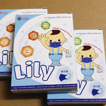 [SET 10 CHIẾC]Khẩu Trang Y Tế Trẻ Em 3D Lily,Dùng 1 lần Cho Bé Từ 3 Tháng Đến 5 Tuổi Màu Xanh/Hồng An Toàn Cho Bé