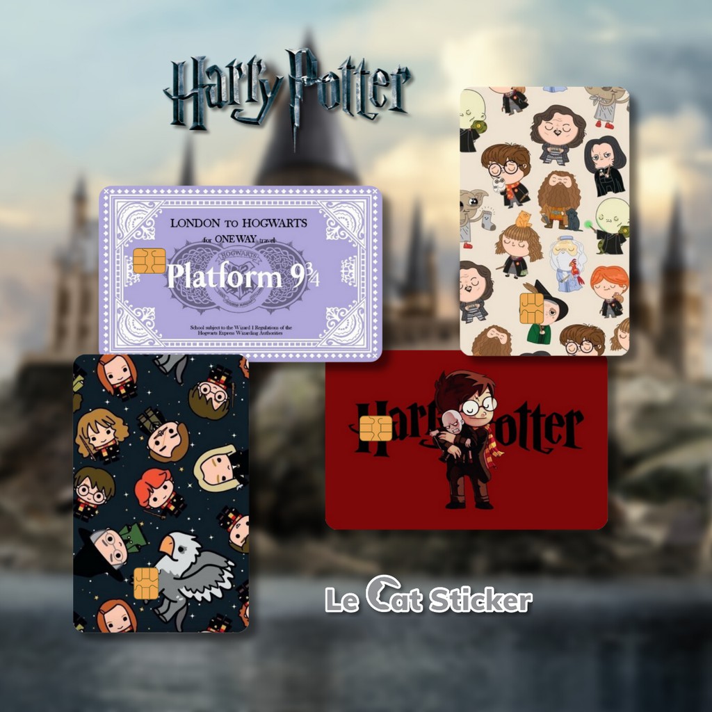 HARRY POTTER | Miếng Dán Skin Thẻ ATM, Thẻ Ngân Hàng, Thẻ Xe, Thẻ Chung Cư ✨ Sticker Card - Skin Card