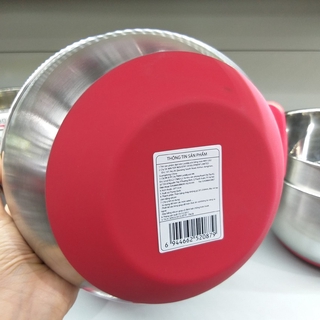 Thố trộn inox Lock&Lock MIX1202 20cm (đế và tay cầm silicon)