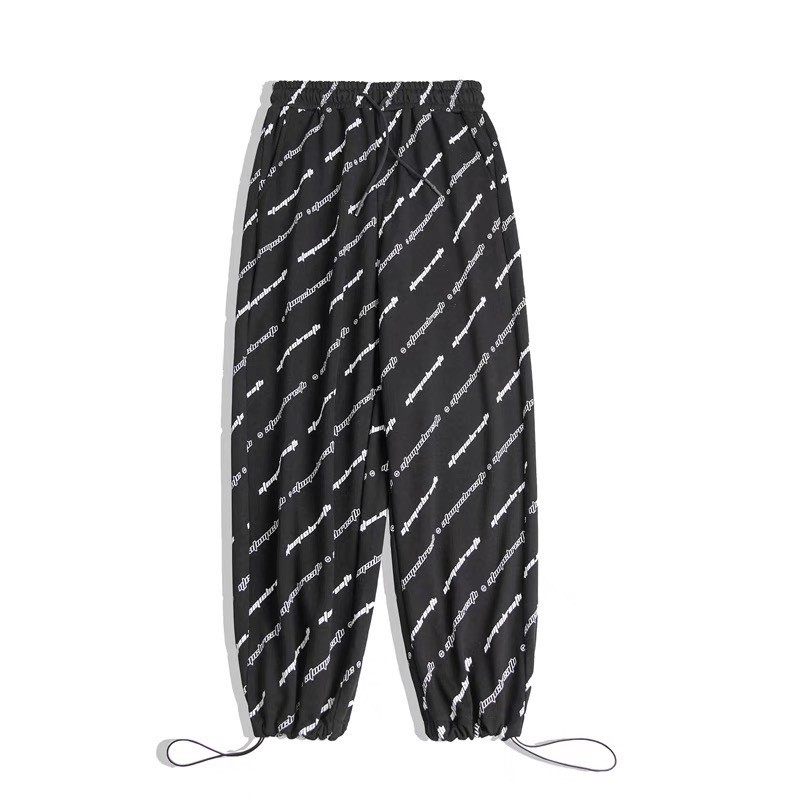 Quần ống rộng nam nữ Unisex L99, quần jogger nam in chữ chéo chất liệu cao cấp mềm mại phong cách Hàn Quốc.