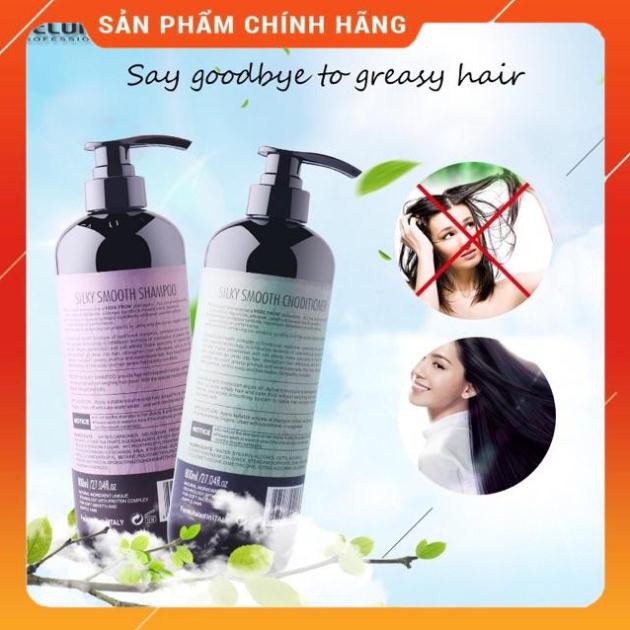 Dầu Gội Dầu Xả Mềm Mượt Và Ngăn Gàu Delofil 500ML 800ml*2