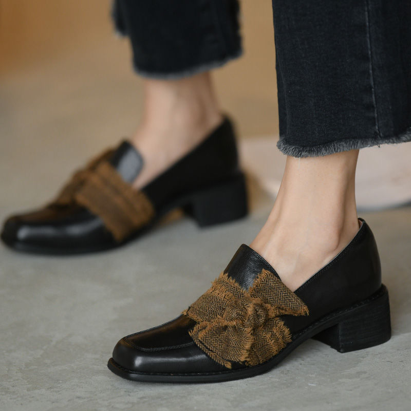 Giày Da Gót Vuông Phong Cách Anh Quốc 2021 Cho Nữ | BigBuy360 - bigbuy360.vn