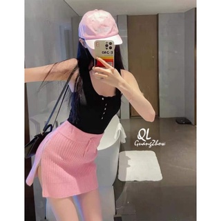 Chân váy len khoá cạnh frisize
