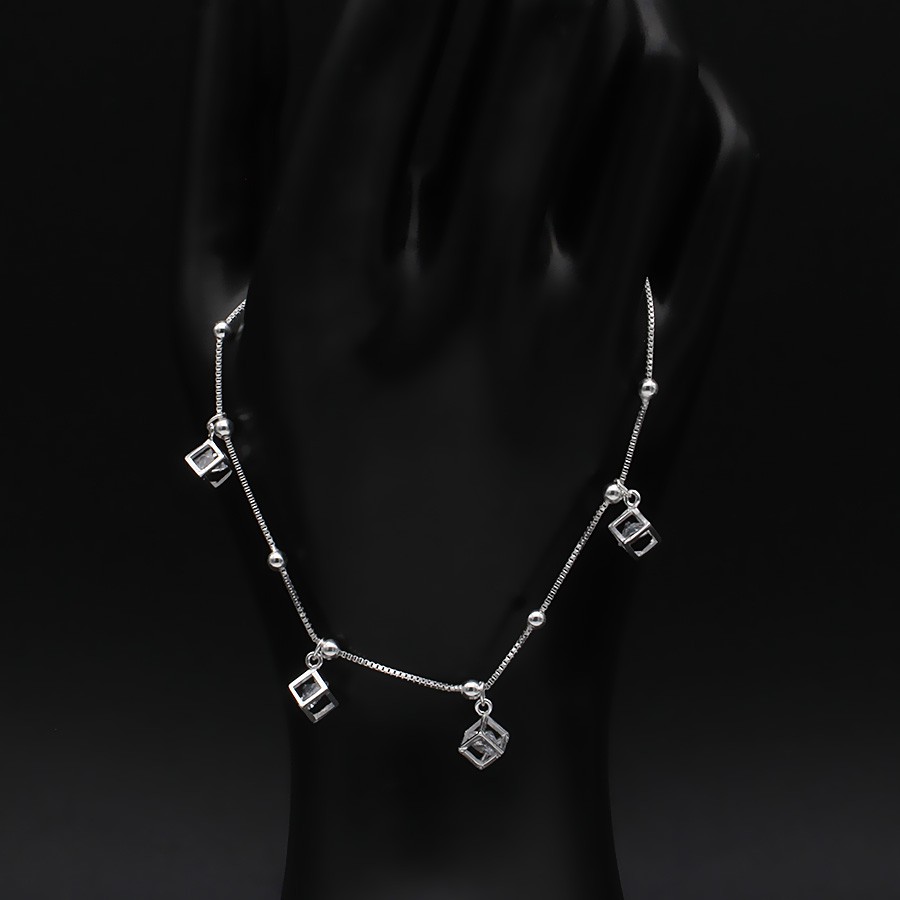 Lắc Tay Bạc Nữ Hình Khối Lập Phương | BigBuy360 - bigbuy360.vn