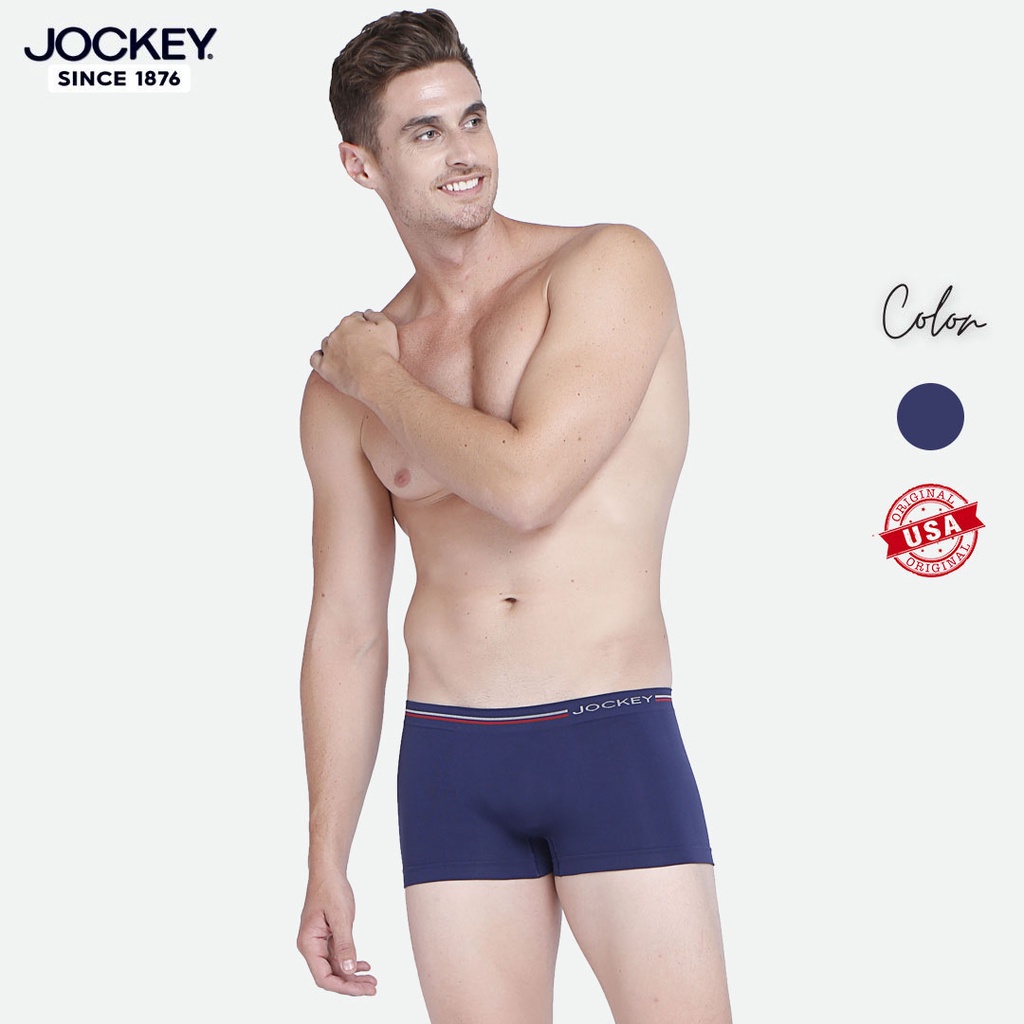 Quần Lót Nam Jockey Dáng Trunk Boxer Seam Free Màu Xanh Đen Mềm Mại Kháng Khuẩn - JMMB9118-10