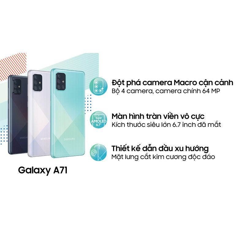 [Nguyên Seal] Điện thoại Samsung Galaxy A71 8GB/128GB - Hàng Chính Hãng | BigBuy360 - bigbuy360.vn