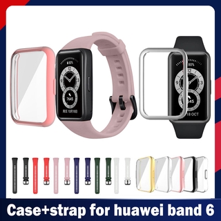 Dây Đeo Thay Thế Chất Liệu Silicon Màu Trơn Cho Huawei Band 6 / Huawei Honor Band 6