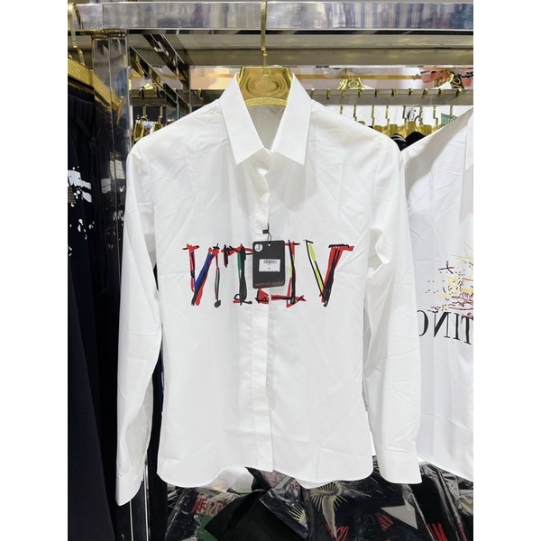 Sơ Mi Trắng Hoạ Tiết