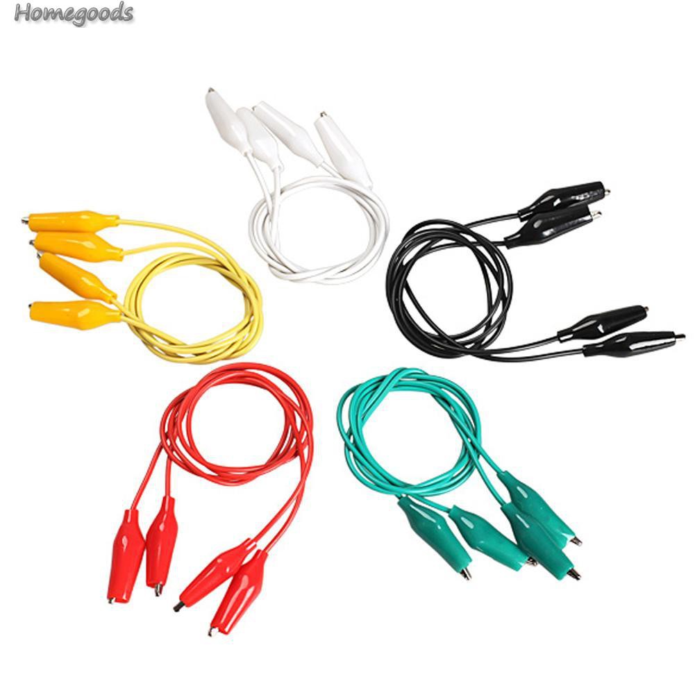 Home-10pcs Colorful Crocodile Clips Cable Double-ended Jumper Test Leads Wire-Goods
