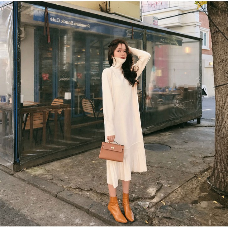 Đàm midi dệt kim thiết kế đơn giản thanh lịch cho nữ | BigBuy360 - bigbuy360.vn