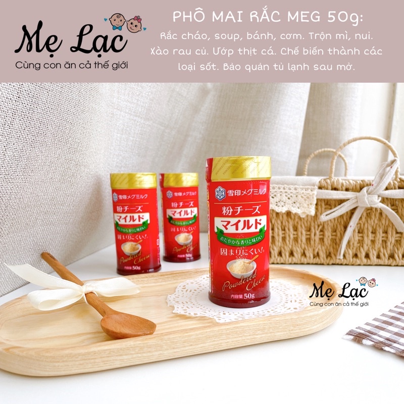 Phômai/ phô mai rắc nội địa Nhật cho bé ăn dặm, hũ 50gr thơm ngon dinh dưỡng