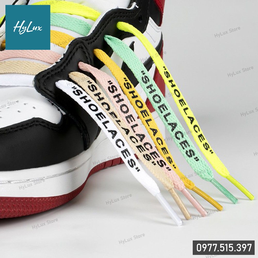 [28 màu] Dây giày OFFWHITE có chữ Shoelace ở đuôi - 16 màu cuối