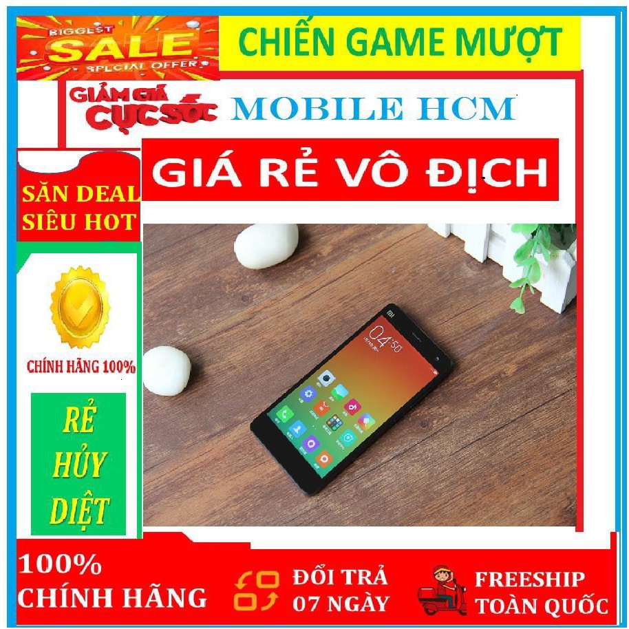 điện thoại XIAOMI MI4 - RAM 3GB - ROM 16GB ( MỚI 100% ) - HÀNG NHẬP KHẨU