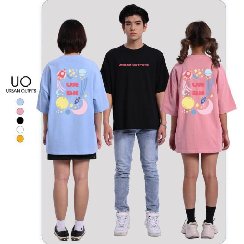 Áo Thun Tay Lỡ Nam Nữ Unisex Form Rộng URBAN OUTFITS In Tàu Con Thoi UO ATO42 Thun Cotton 4 Chiều  ྇