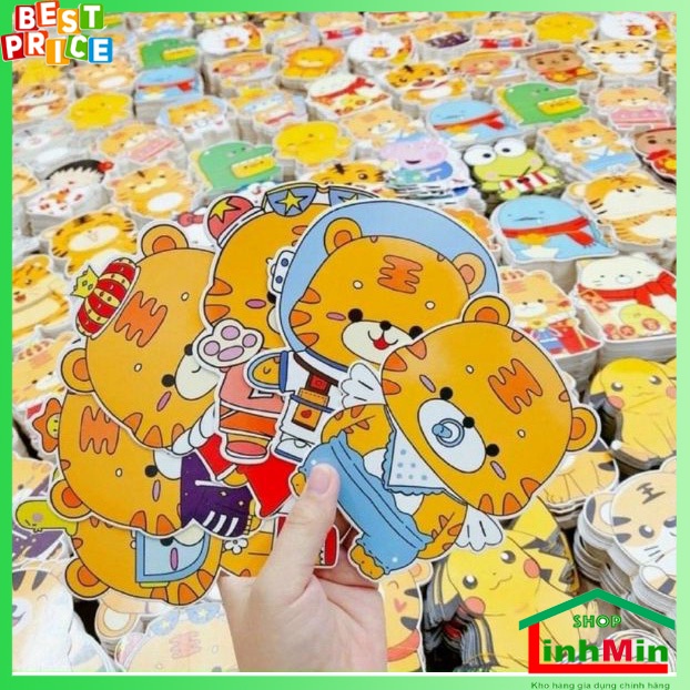 Bao lì xì tết 2022 hình chibi ngộ nghĩnh, nhiều hình con vật, nhiều màu, giấy bóng lụa dày cứng cáp siêu cute