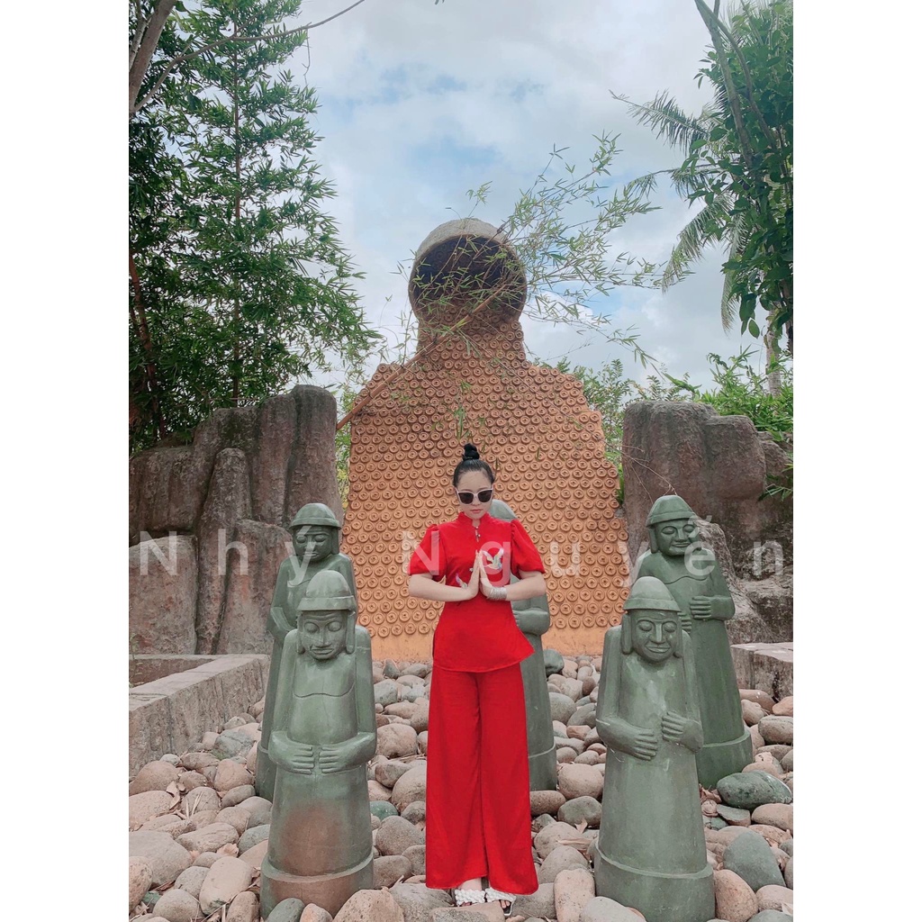 MẪU THÊU HẠC MÀU ĐỎ