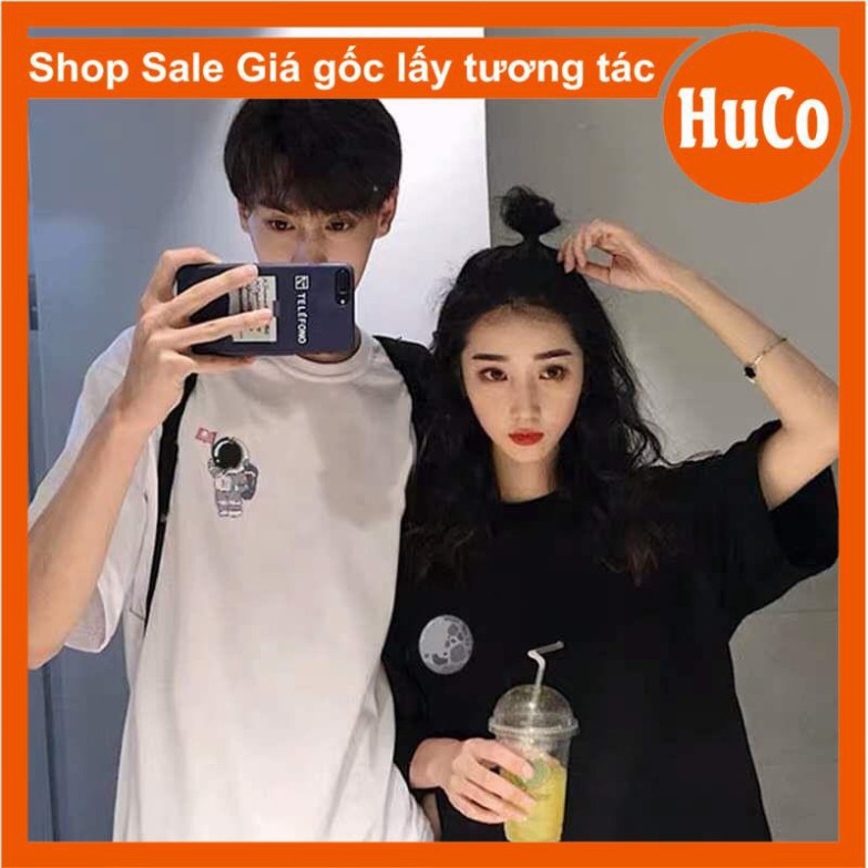 áo thun đôi ngắn tay nam nữ, áo phông hè đôi người sao hỏa chất cotton mềm mát form rộng unisex freesize mặc đôi nhóm