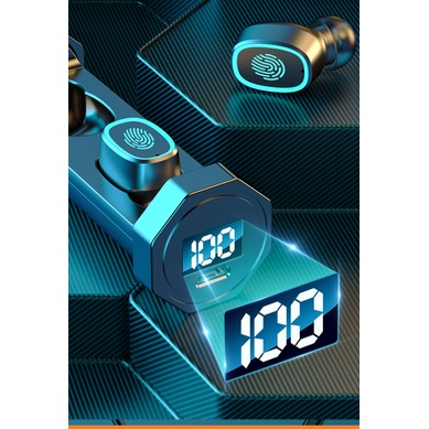 Tai Nghe Bluetooth 5.0, Tai nghe C1 Bluetooth 5.0 TWS Touch Polygonal Digital Display.
