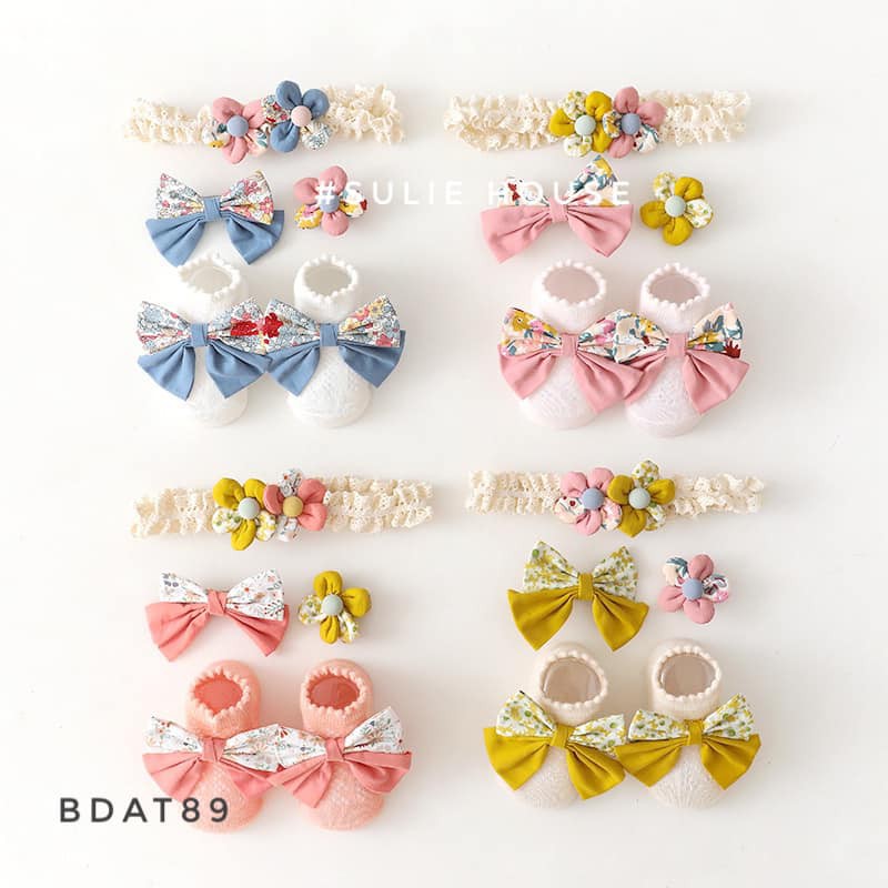 SET BĂNG ĐÔ - KẸP TÓC - TẤT 4 in 1 BDAT89