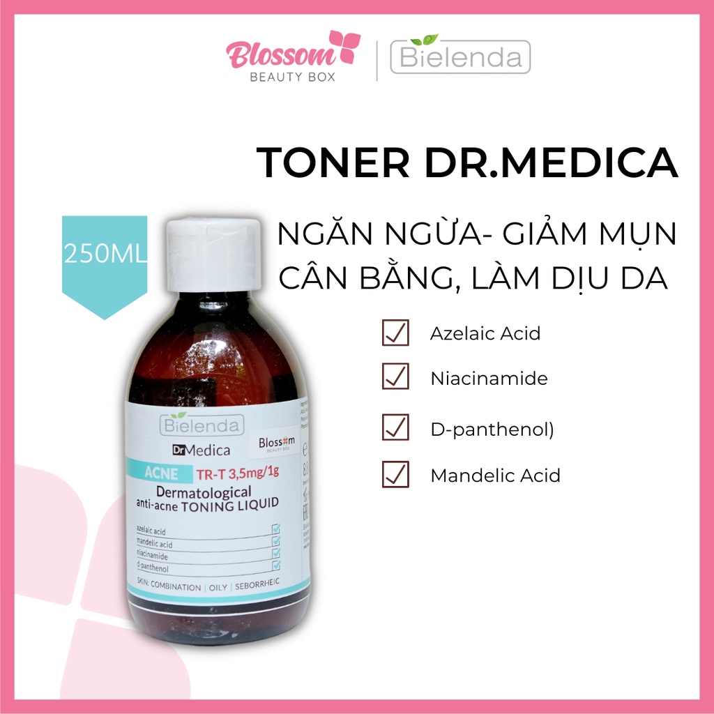 Toner Da Dầu Mụn Cho Mặt Và Lưng Dr. Medica Acne | Bielenda