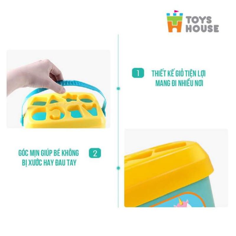 HỘP ĐỒ CHƠI THẢ HÌNH KHỐI CHO BÉ TOYS HOUSE
