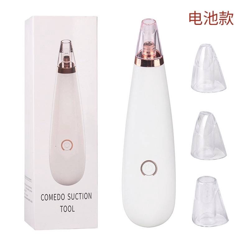 Máy Hút Mụn Trứng Cá Kèm 3 Đầu Black Head Loại Tốt Pin Tiểu