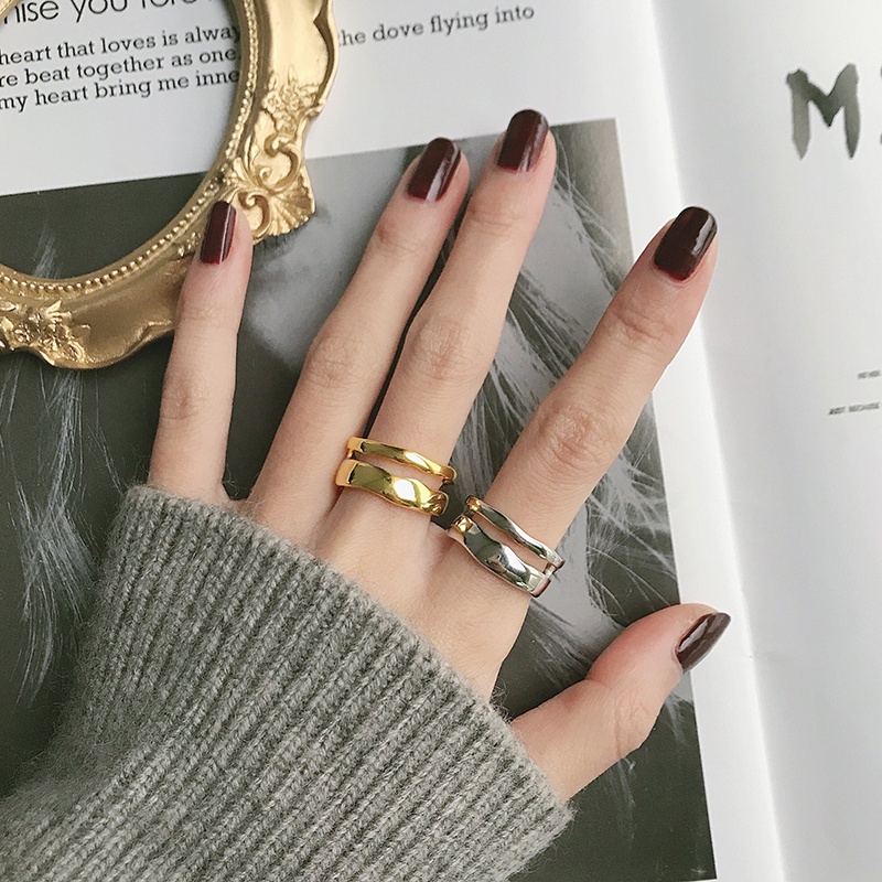 Nhẫn Đeo Ngón Tay Mạ Bạc Thời Trang Cá Tính