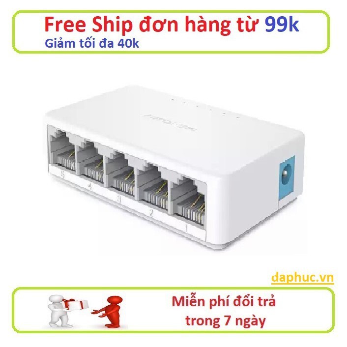 Switch chia mạng 5 cổng Mercury