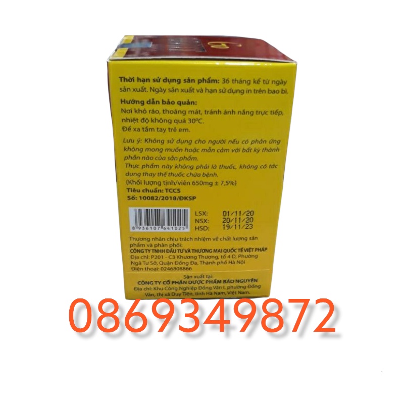 Viên uống hỗ trợ giảm đau xương khớp do Gout - GO GOUT - Hộp 60 viên