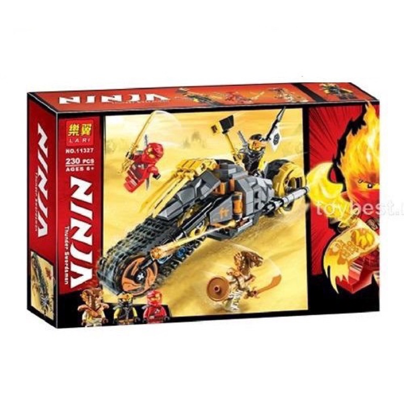 Lắp ráp xếp hình ninjago Lari 11327 Dirt bike xe máy của Cole super heroes 230 mảnh