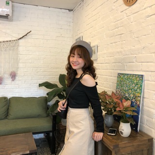 Áo len cut out