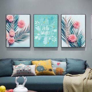 Bộ 3 Tranh in canvas 30x40 hoặc 40x60 giá đã bao gồm khung
