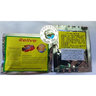 Bột xử lý khi cá bị sình bụng phân trắng relive