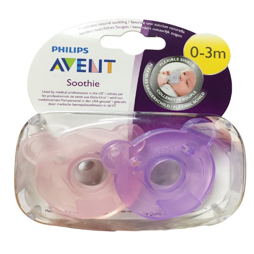 [Có tem] Vỉ 2 núm ty ngậm đúc khối Philips Avent chuẩn y tế SCF194/00 cho bé từ 0-3 tháng SCF194/03 cho bé từ 3-18 tháng