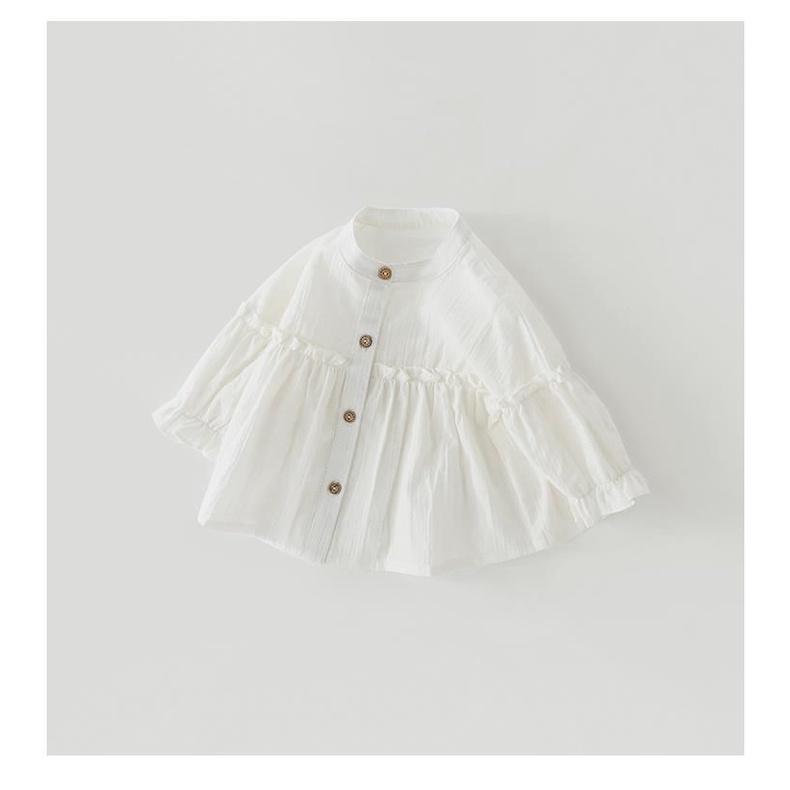 Áo Sơ Mi Tay Dài Phong Cách Hàn Quốc Thời Trang Xuân Thu Cho Bé Gái Hàn Quốc Chính Hãng