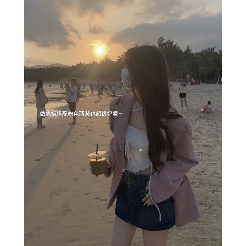 FREESHIP SET ÁO HAI DÂY CADIGAN TRẮNG LEN MỎNG SEXY CROTOP