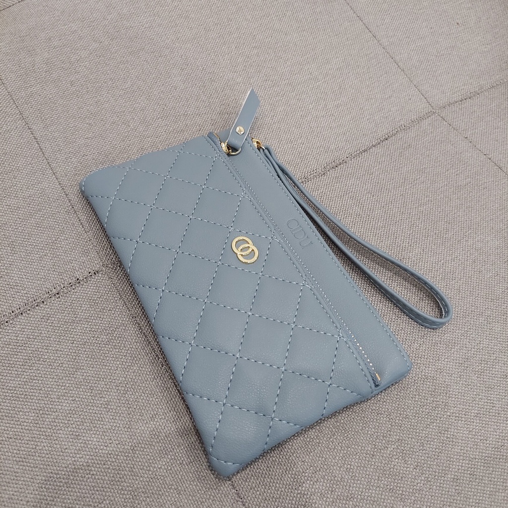 Ví Nữ Khóa Kéo Họa Tiết Hình Thoi Cidu Vn08