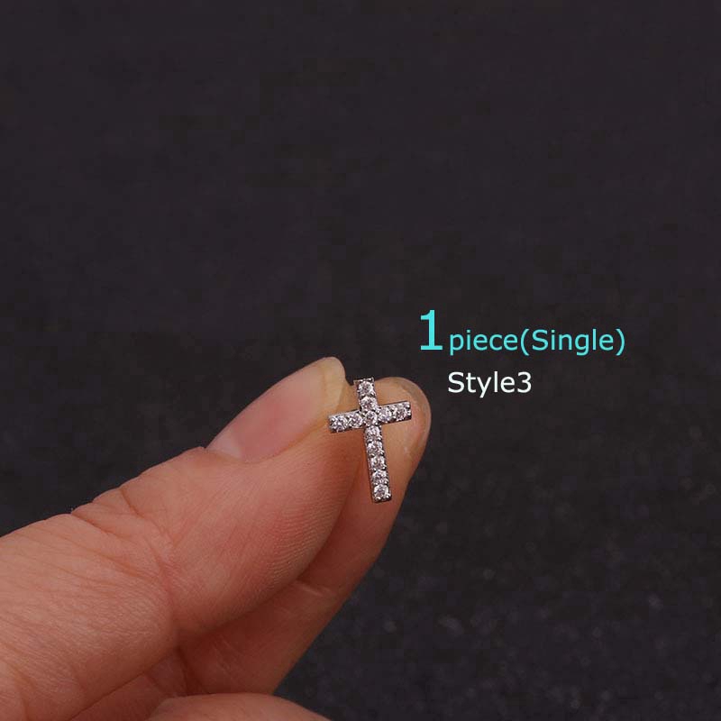 Khuyên Tai Bằng Thép Không Gỉ 6mm 20g Thiết Kế Đặc Sắc Sành Điệu
