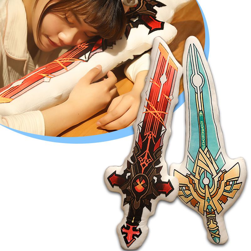 Gối Nhồi Bông Hình Nhân Vật Anime Sword Genshin Dễ Thương