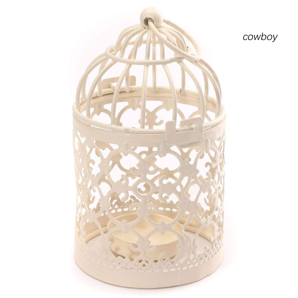 COW|Metal Tealight Candle Holder Hanging Lanterns Birdcage Candlestick Home Decor