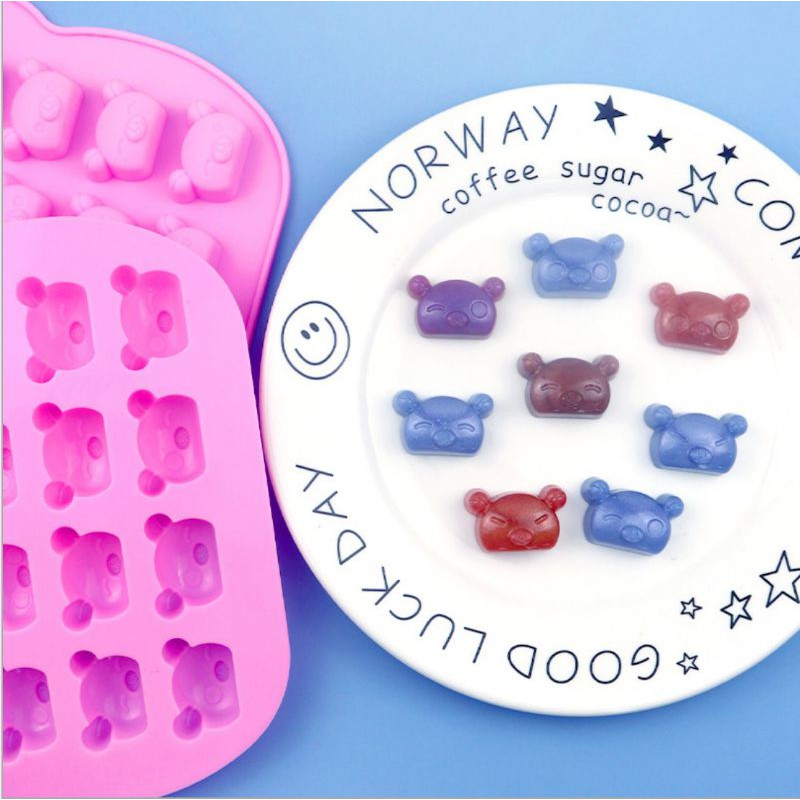 Dec_ Khuôn socola silicon_ hình gấu