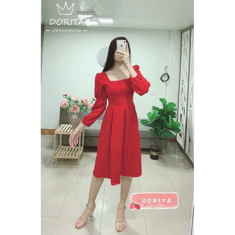Váy hai dây đũi xước 2 lớp, Đầm hai dây dáng xòe - Dorita Boutique | BigBuy360 - bigbuy360.vn