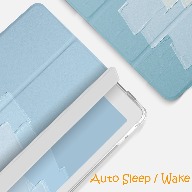 Bao Da Máy Tính Bảng Thông Minh Có Khe Cắm Bút tương thích với iPad Air 4 Air 3 Pro 10.5 7/8/9th Gen 10.2 5/6th Gen 9.7 Mini 5