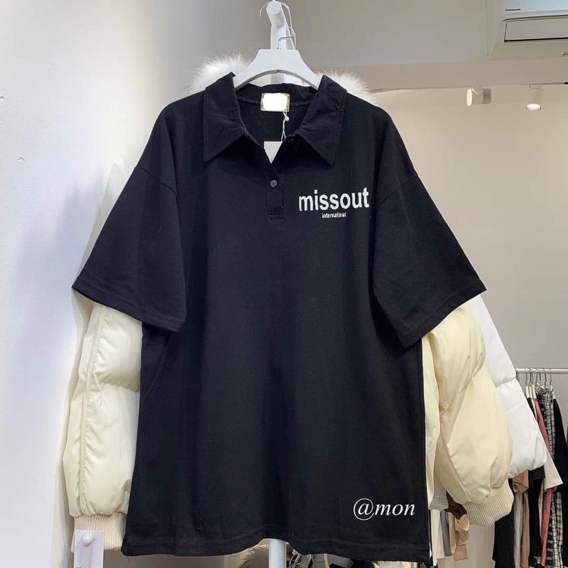 Áo polo tay lỡ dáng rộng unisex - Missout