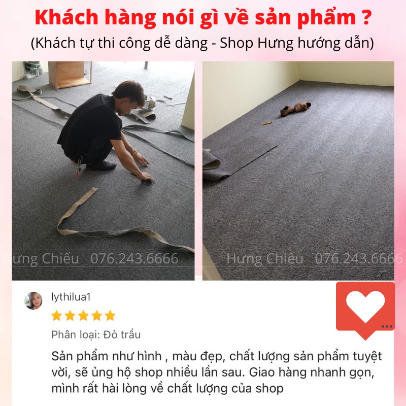 Thảm trải sàn phòng ngủ, thảm nỉ lót sàn trang trí phòng khách giá rẻ nhất dày 3mm