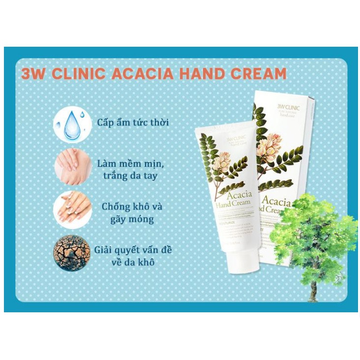 [CHỌN MÙI] Kem dưỡng da tay 3W Clinic Hand Cream 100ml