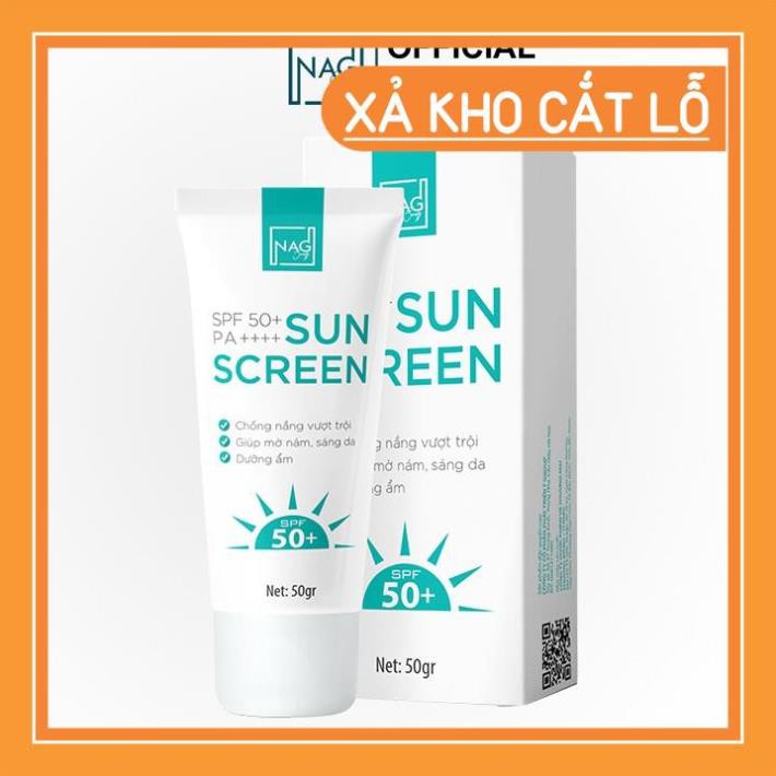 Kem chống nắng  SUN SCREEN tính chất vật lý dưỡng trắng da cho cả da dầu mụn SPF50+